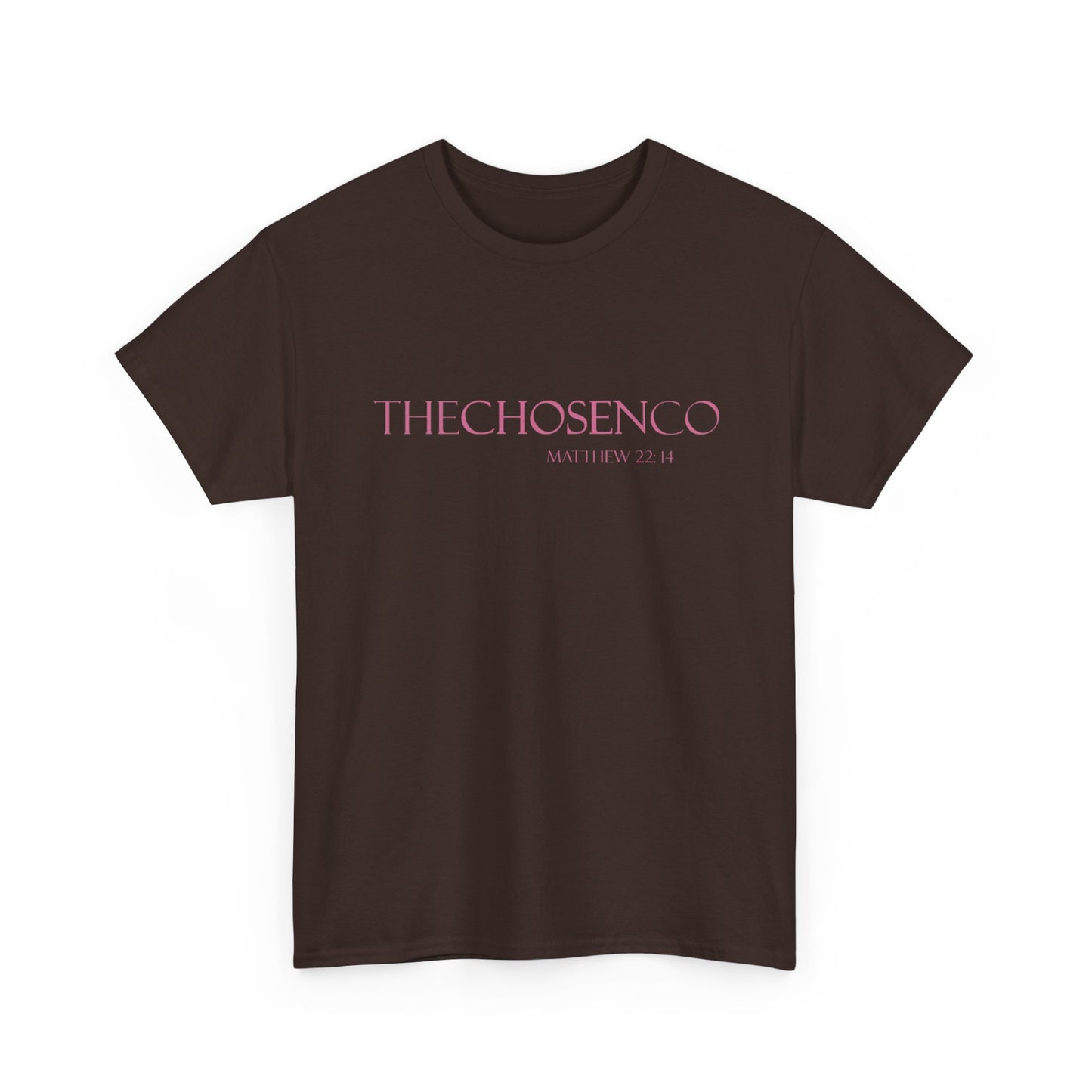 The Chosen Co Christian Tee — Matthew 22:14 Pink Faith Shirt
