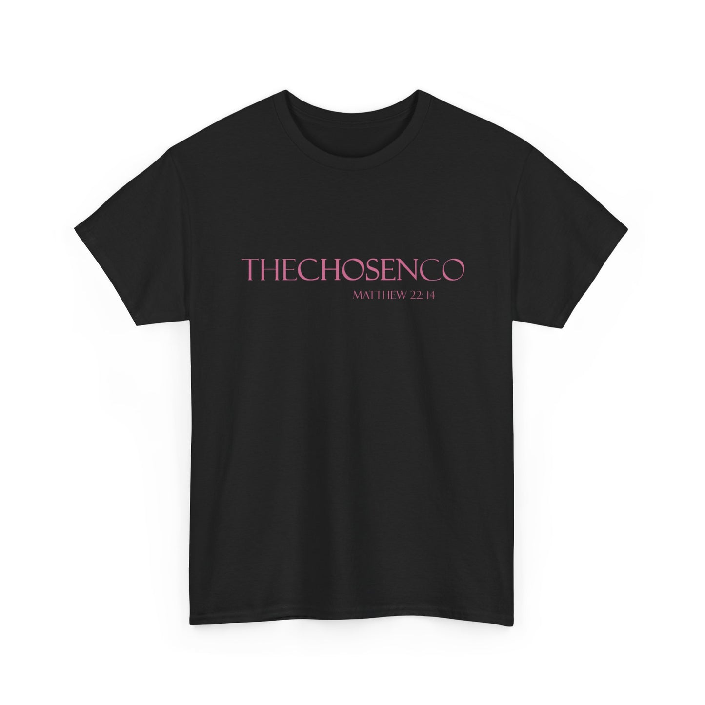 The Chosen Co Christian Tee — Matthew 22:14 Pink Faith Shirt