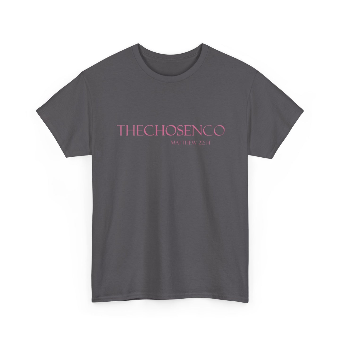 The Chosen Co Christian Tee — Matthew 22:14 Pink Faith Shirt
